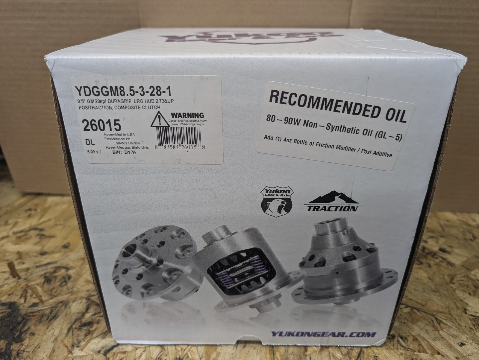 Yukon Gear YDGGM8.5-3-28-1 Duragrip Differential 28 Spline Limited Slip GM 8.5