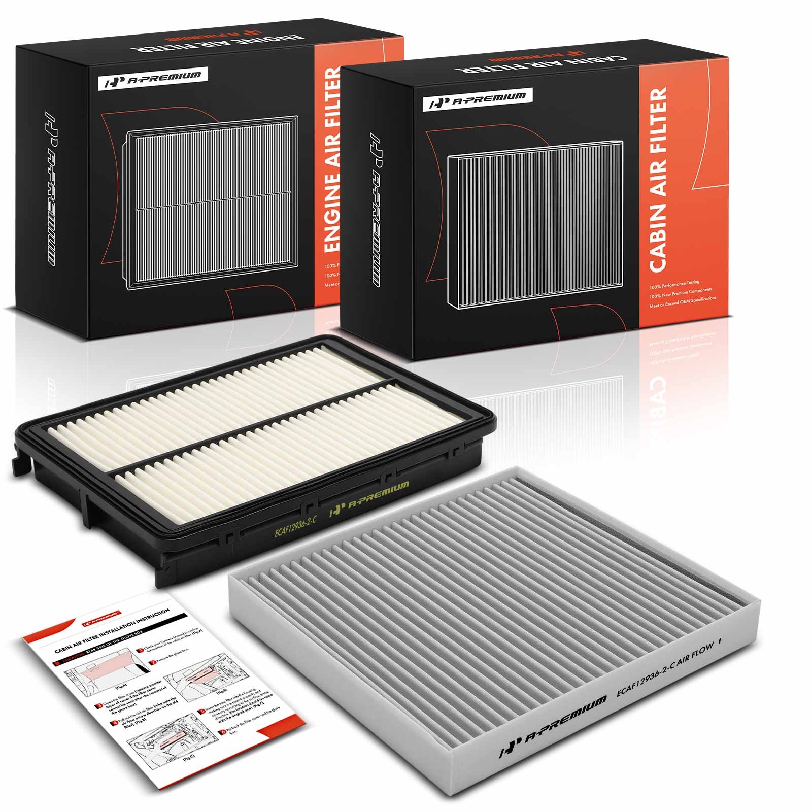 A-Premium Engine & Active Carbon Cabin Air Filter for Hyundai Palisade 2020-2025 A-Premium Engine & Active Carbon Cabin Air Filter for Hyundai Palisade 2020-2025