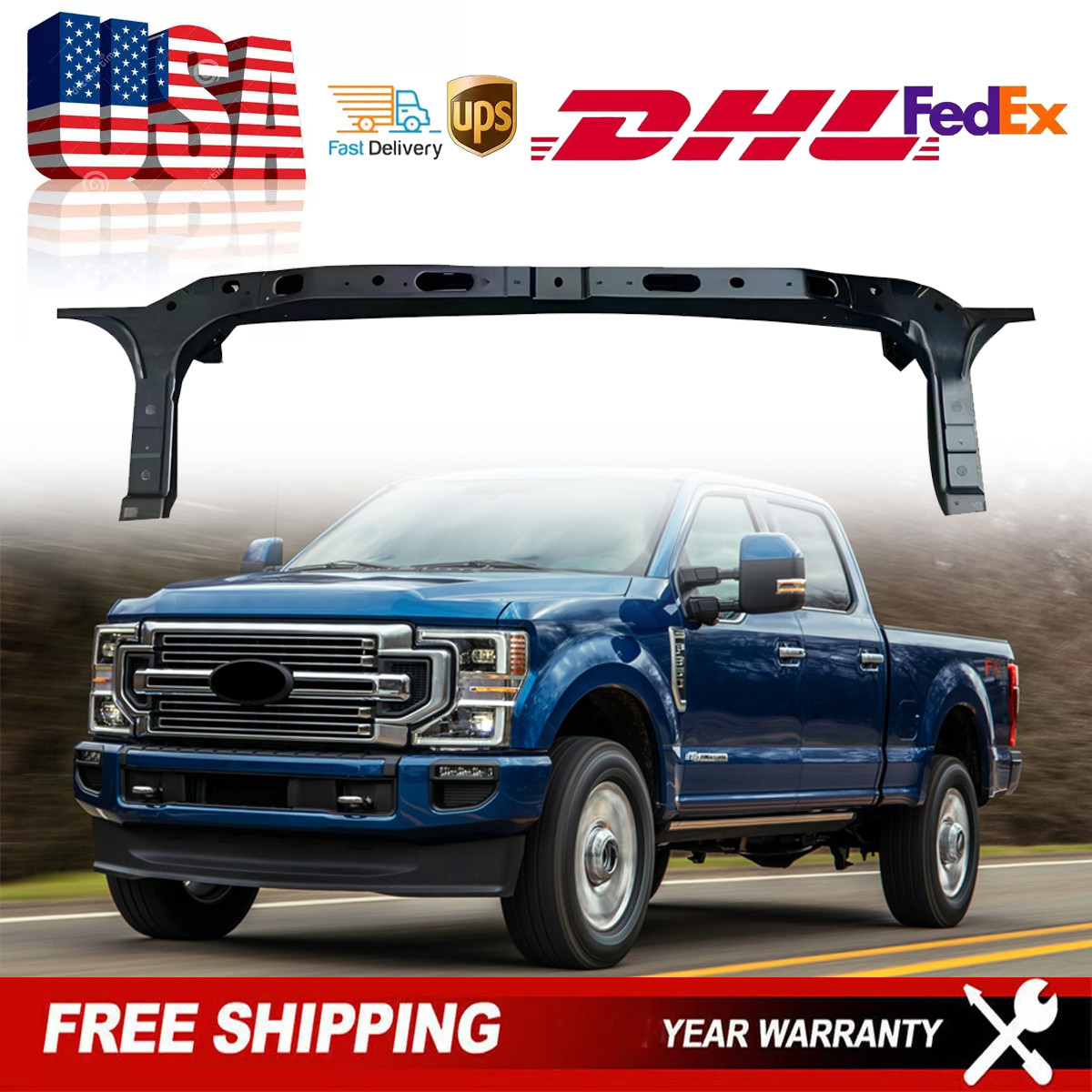 Upper Tie Bar LC3Z-16138-B For Ford F-250 F-350 Super Duty 2/4 Door 2020-2022