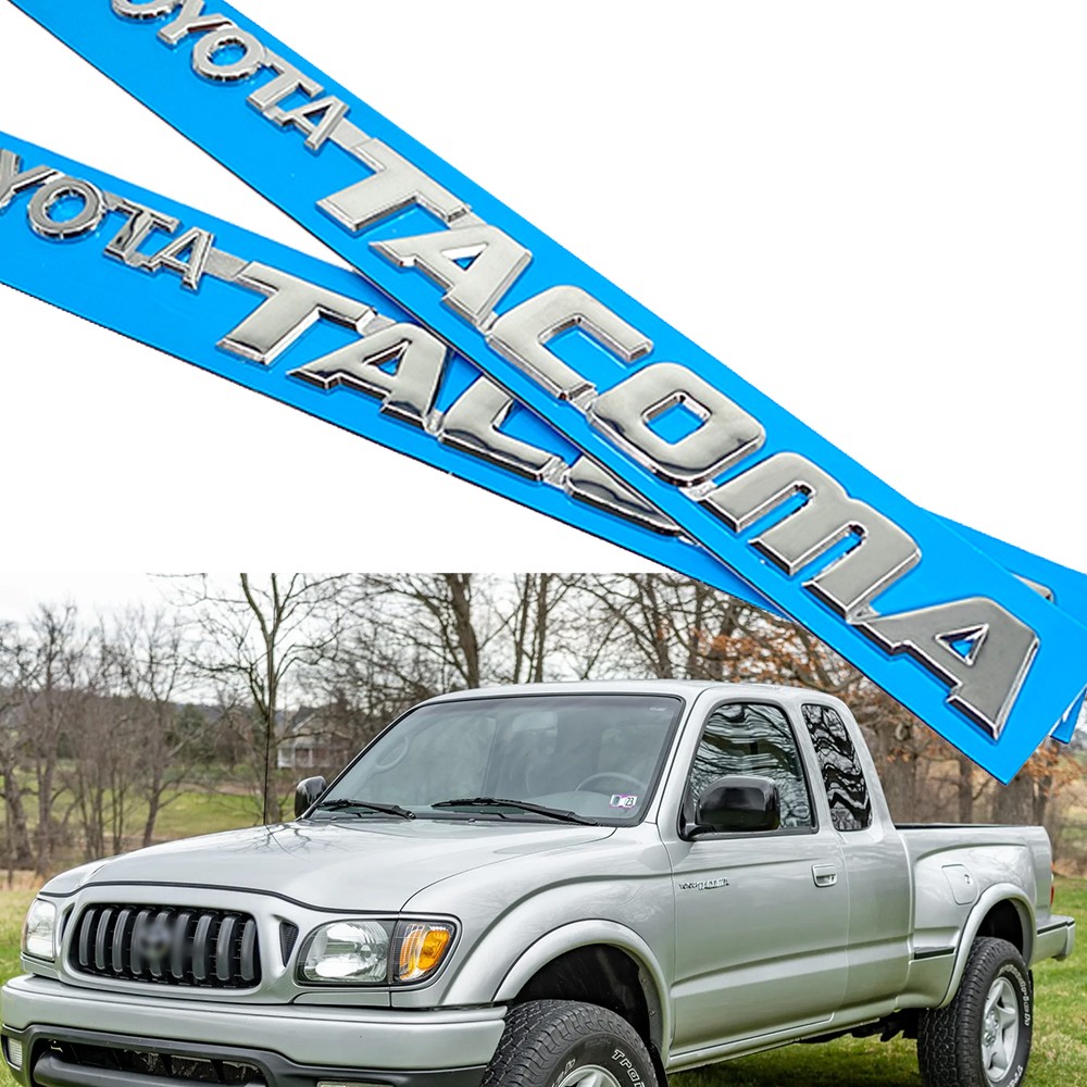 3D Chrome Emblem For 1995-2004 Tacoma Letter Front Door Side Fender Badge 2pcs