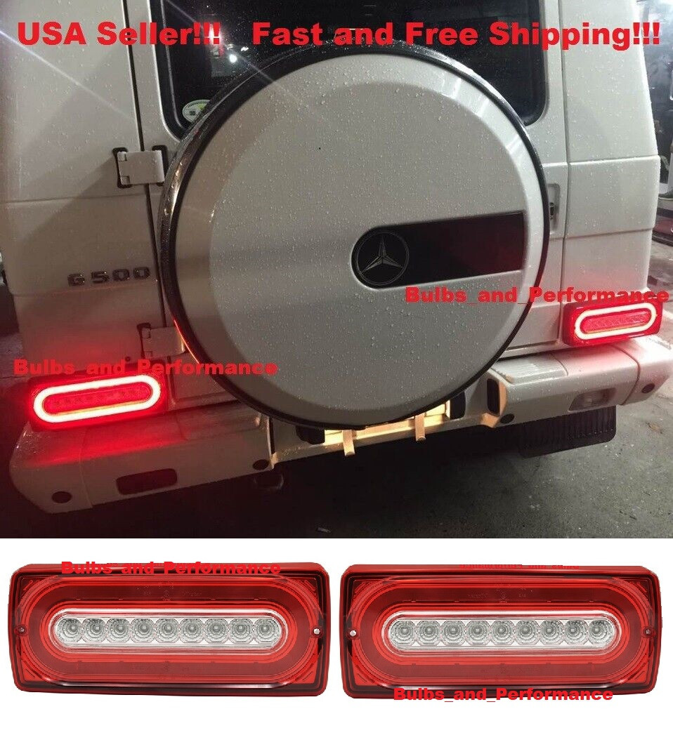 for 1999-2018 MERCEDES G-CLASS RED LED TAIL BRAKE SEQUENTIAL TURN SIGNAL LAMPS 