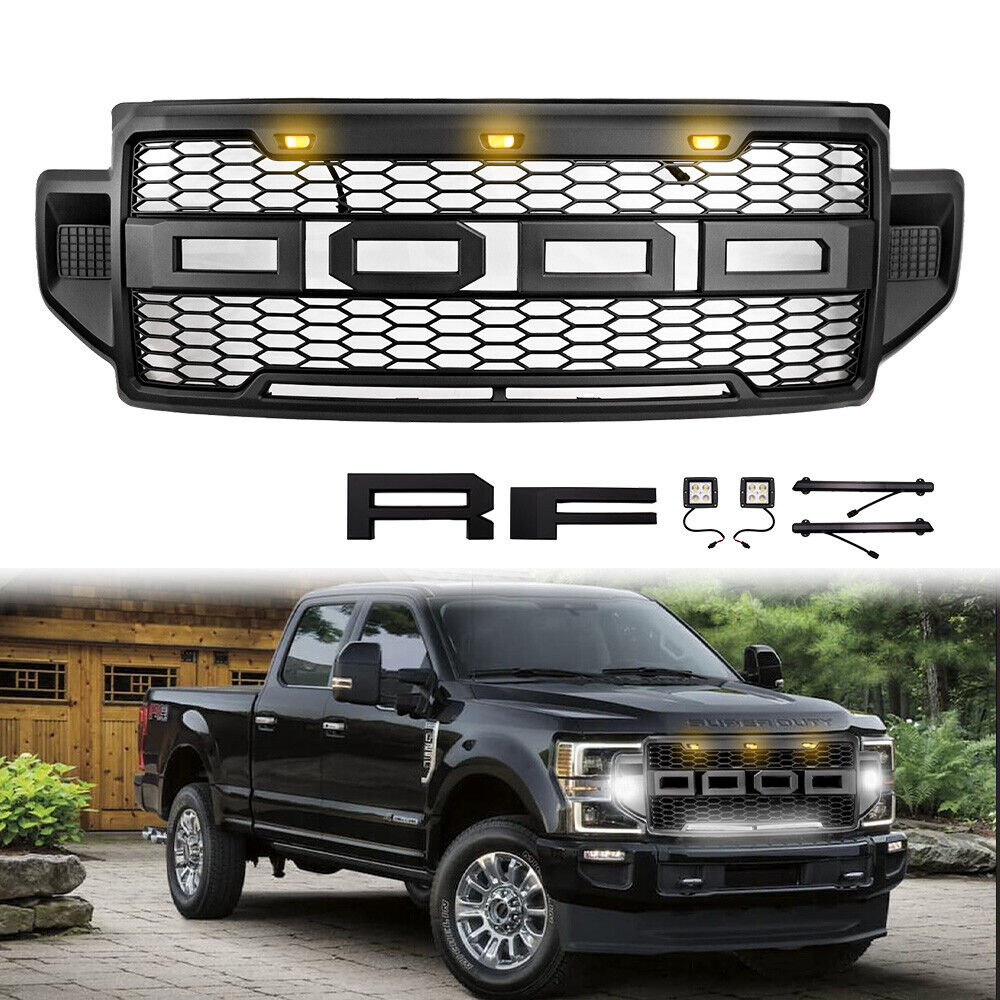 Lariat Raptor Front Grille Grill Letters For Ford F-250 F-350 Super Duty 2021-22