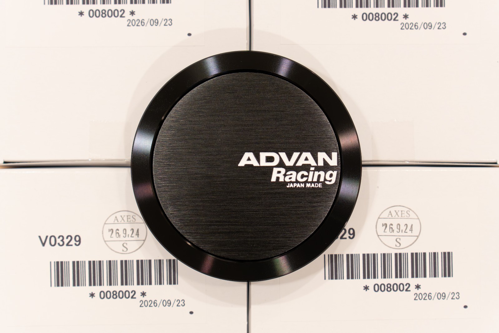 ADVAN Racing Aluminum Center Cap - Full Flat 73mm (V0329) - BLACK (4 pcs)