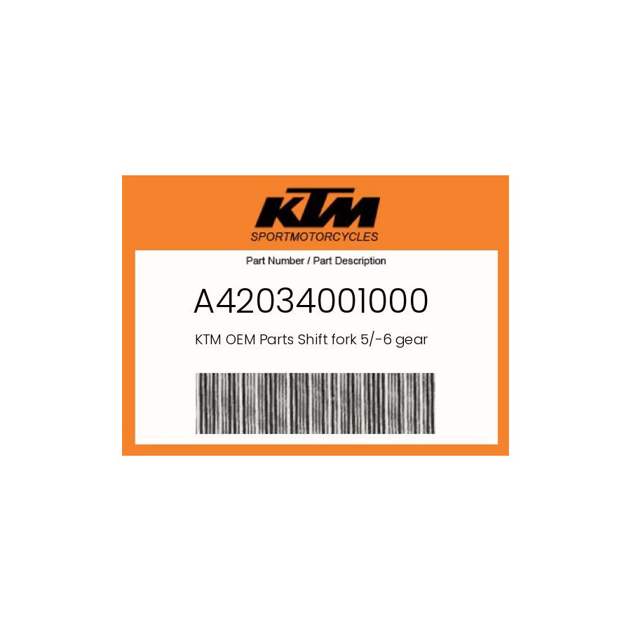 KTM Genuine Shift Fork 5/-6 Gear - A42034001000