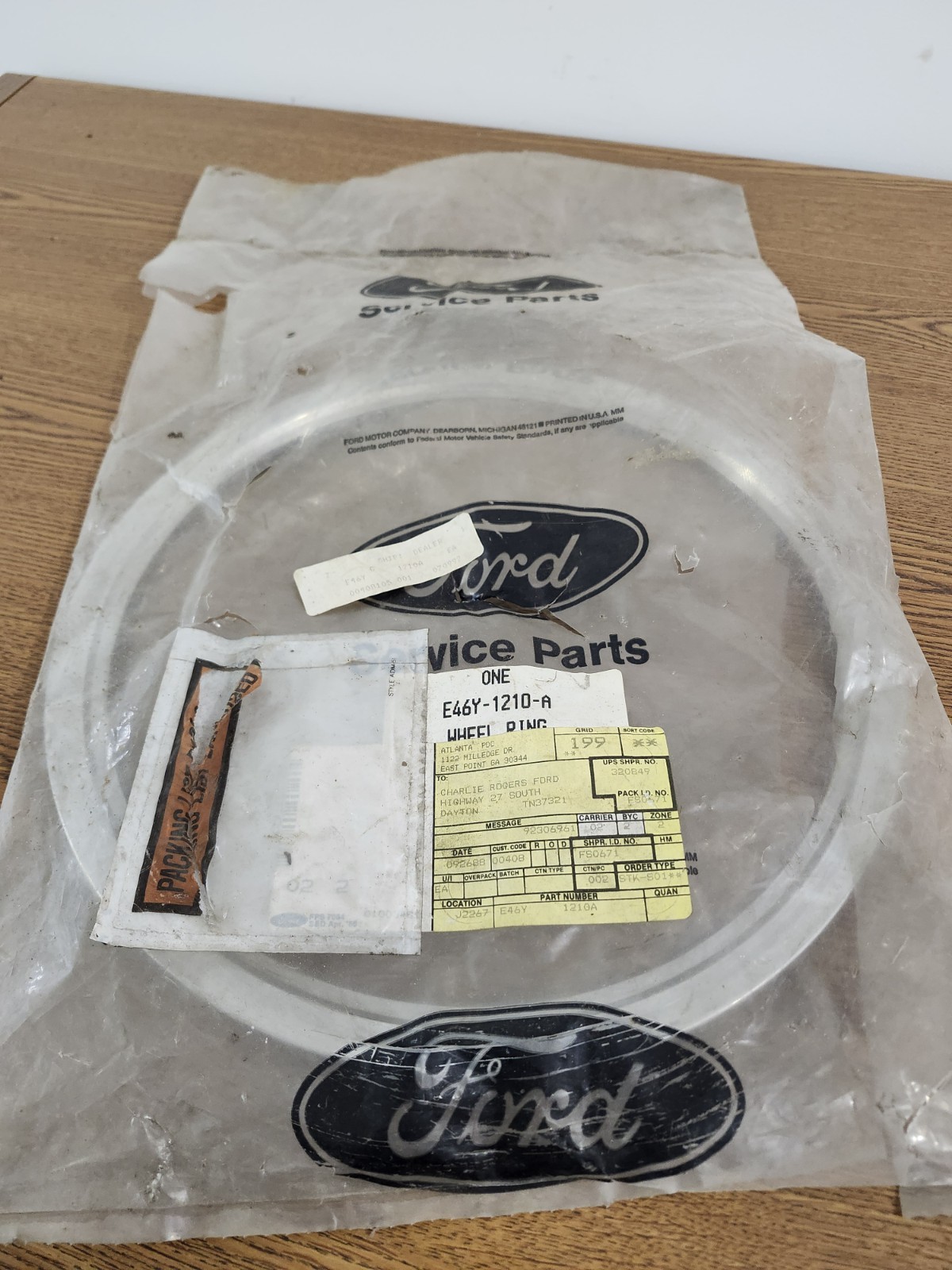 New OEM 1984-1989 Ford Escort Mercury Lynx Tempo Wheel Rim Trim Ring Chrome NOS