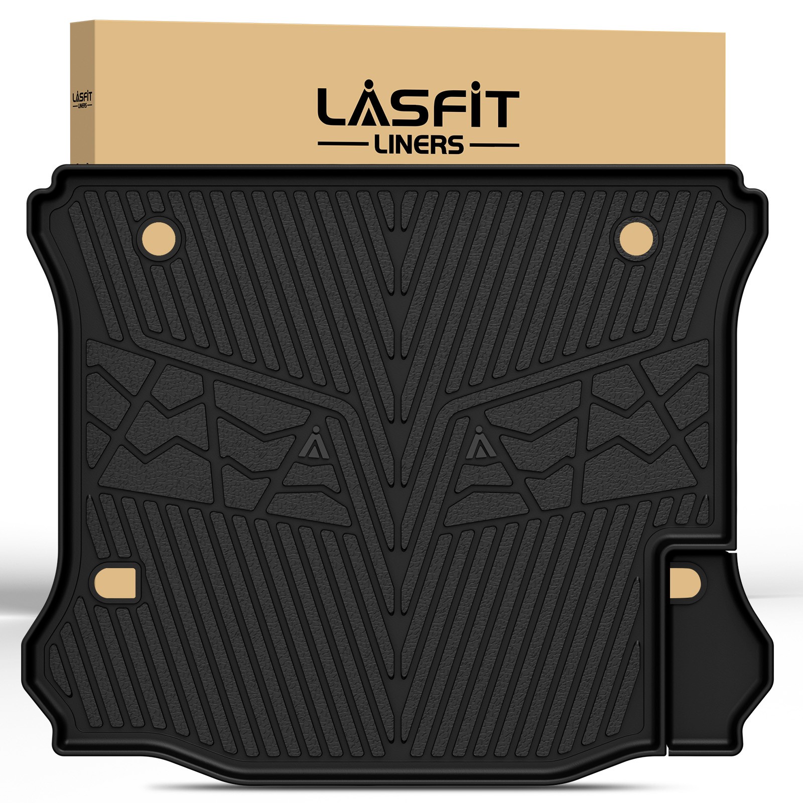 LASFIT 3D TPE 1st & 2nd Row Floor Mats Cargo Liner for Jeep Wrangler 2014-2018