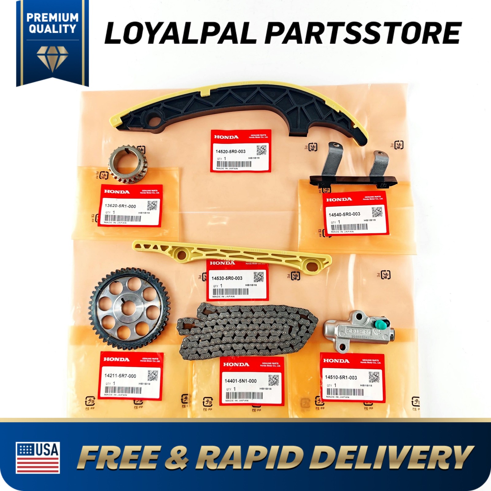 OEM Timing Chain Kit For 2015-2019 Honda City Fit GM6 GK5 RU1 1.5L 14530-5R0