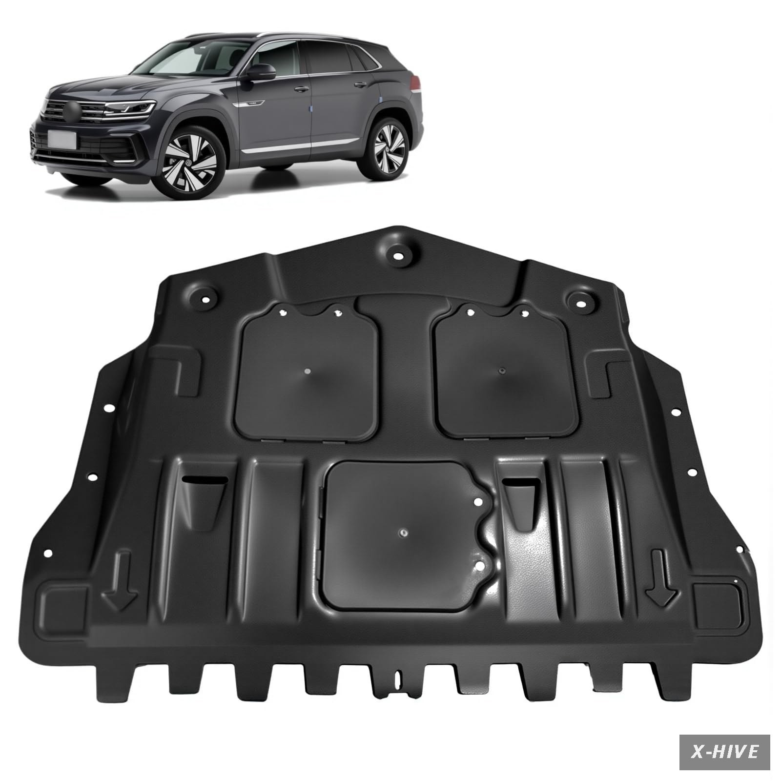 Engine Case Guards Front Splash Shield Fit Volkswagen Atlas 2018-2025 Suitable 1
