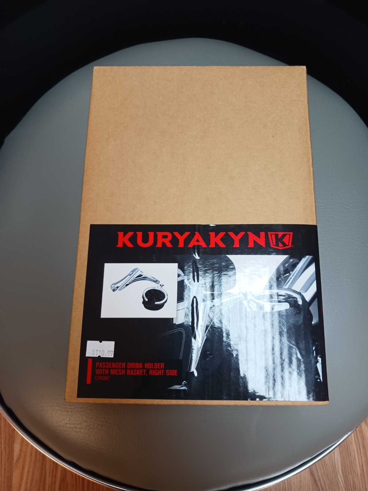 Kuryakyn 1482 Chrome Drink Cup Holder for Passenger Harley Ultra 98-13