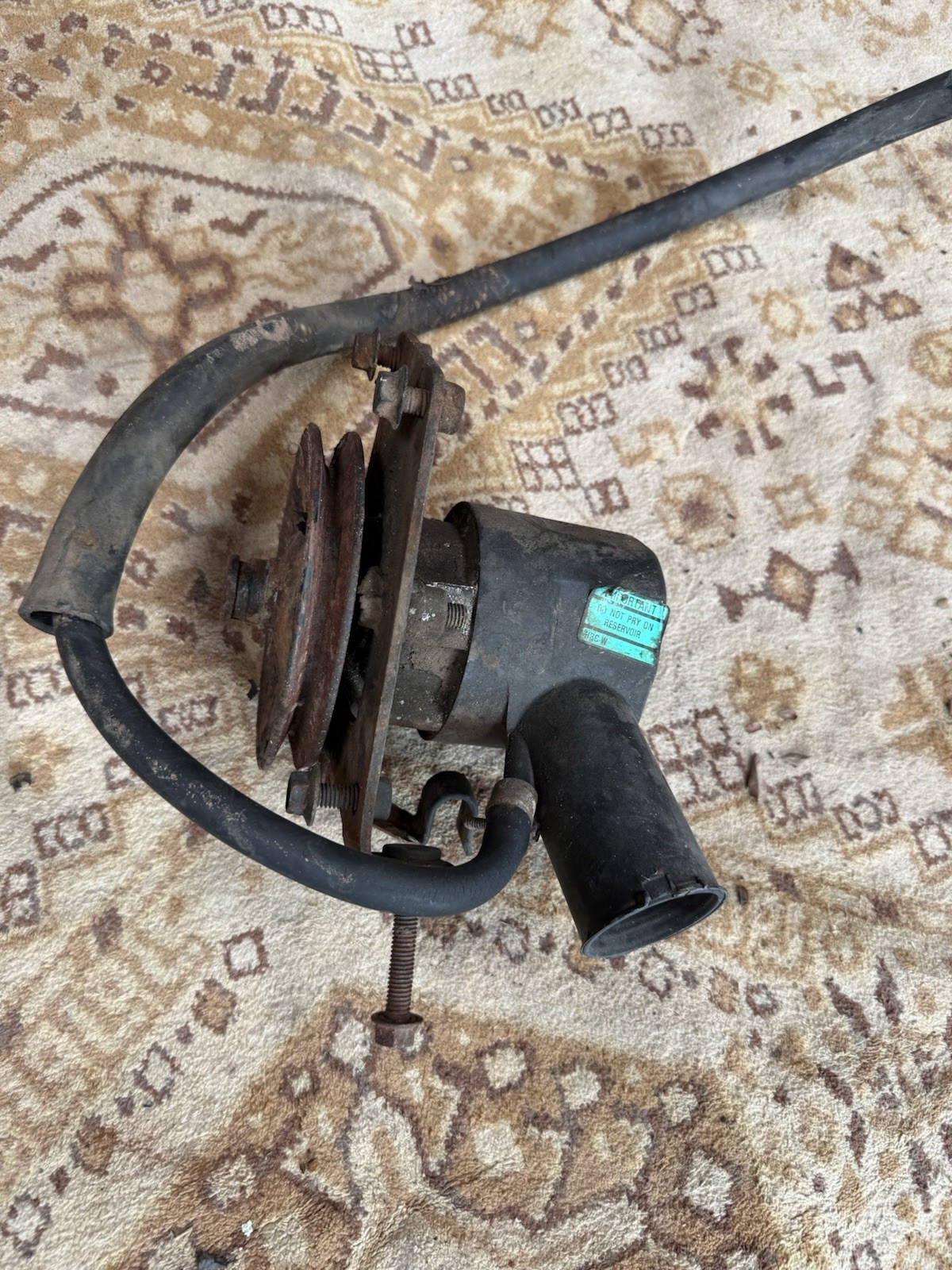 Vintage Ford Power Steering Pump Assembly w/ Pulley & Brackets OEM