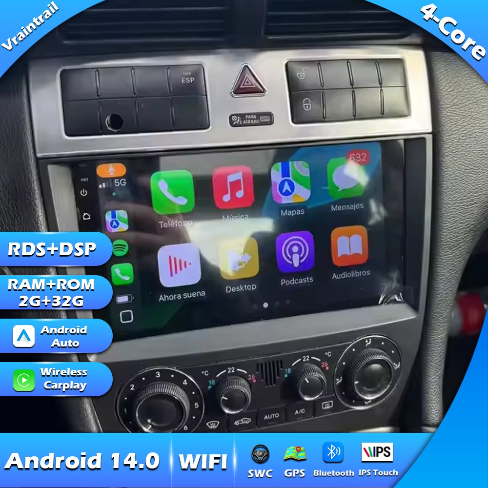 Autoradios For Mercedes Benz C-Class W203 2004-2007 Carplay Multimedia Players