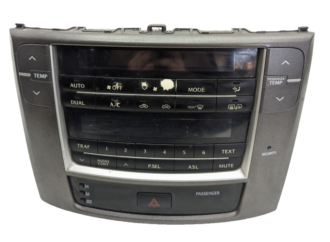 06-2009 LEXUS IS250 IS350 Radio & Climate Control Assembly