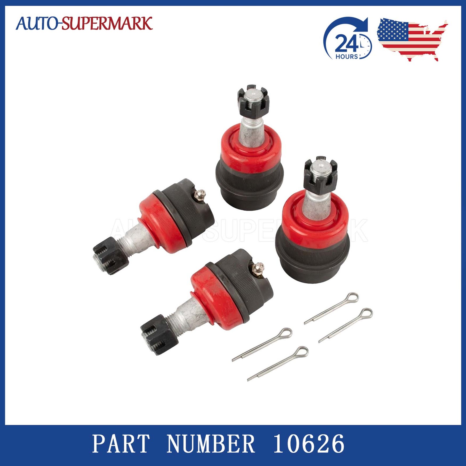 Rough Country Upper/Lower Heavy Duty Ball Joints for Jeep Wrangler JK 10626