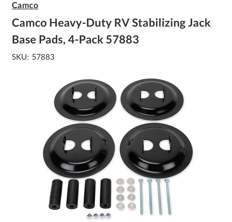 Camco 57883 Stabilizer Base Pad [4 Ea