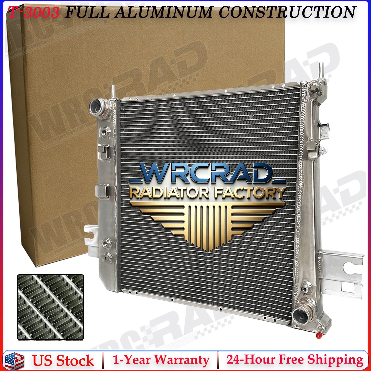 Full Aluminum Radiator For 2002-2006 2003 04 05 Jeep Liberty KJ Sport 3.7L V6 AT