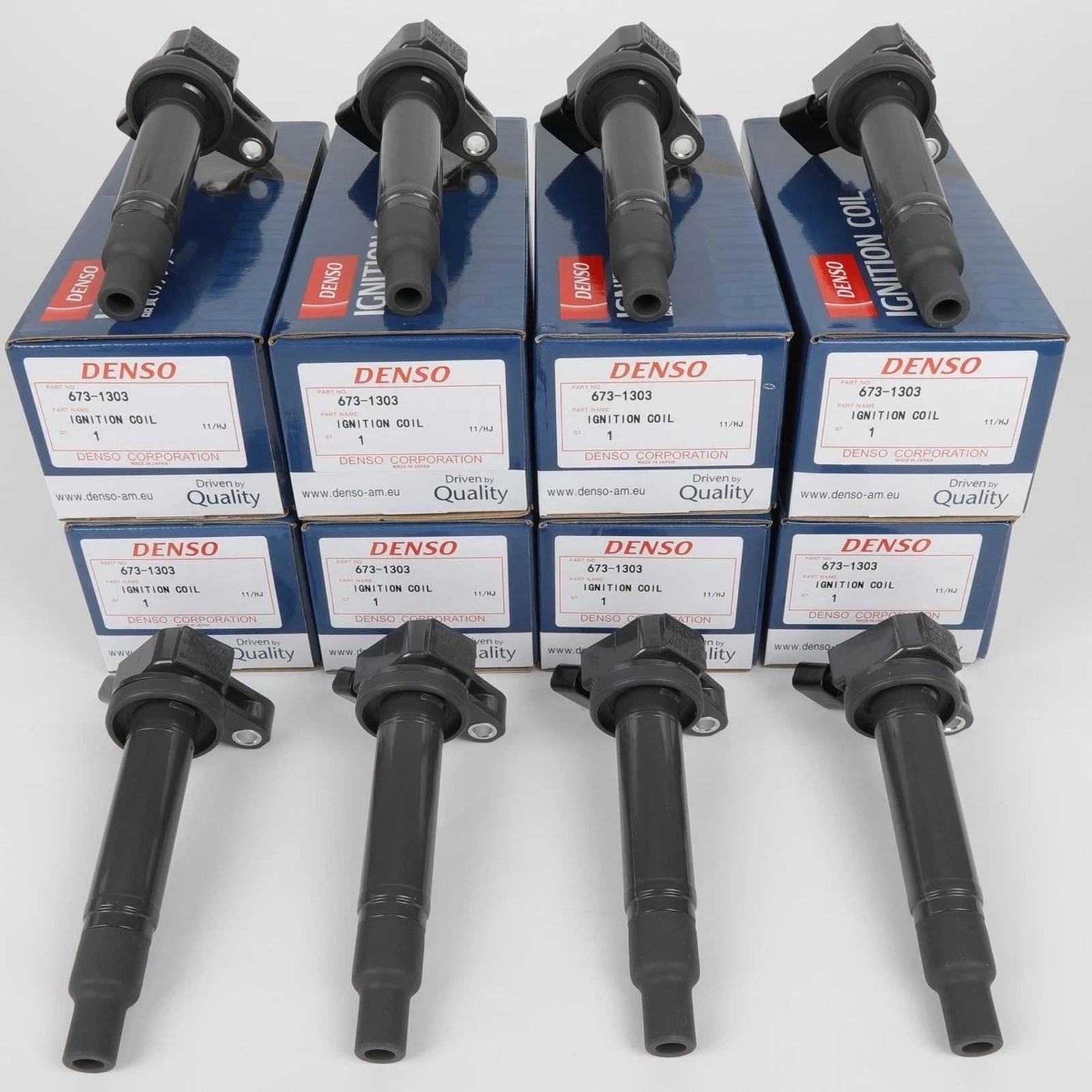 8PCS DENSO 90919-02230 Ignition Coils 673-1303 for Toyota Sequoia 2001-2009 4.7L