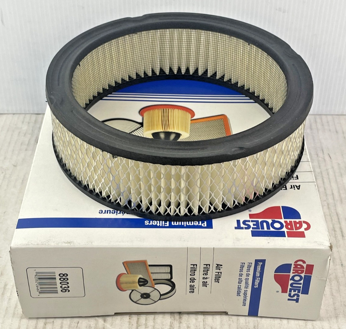 88036 Carquest Engine Air Filter xref. Wix 46036 fits GM cars in chart 1982-1991