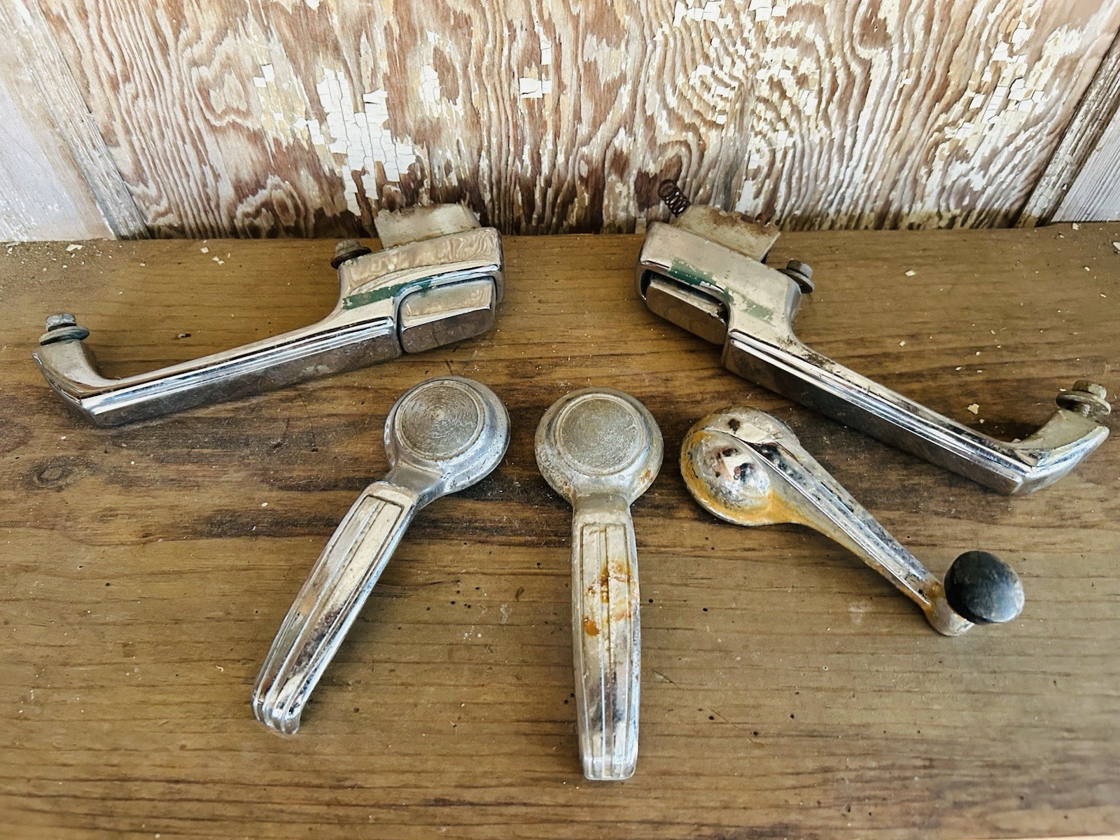 Vintage Auto Outside Door Handles Lot of 5 Art Collection Car Truck Swap Meet Vintage Auto Outside Door Handles Lot of 5 Art Collection Car Truck Swap Meet