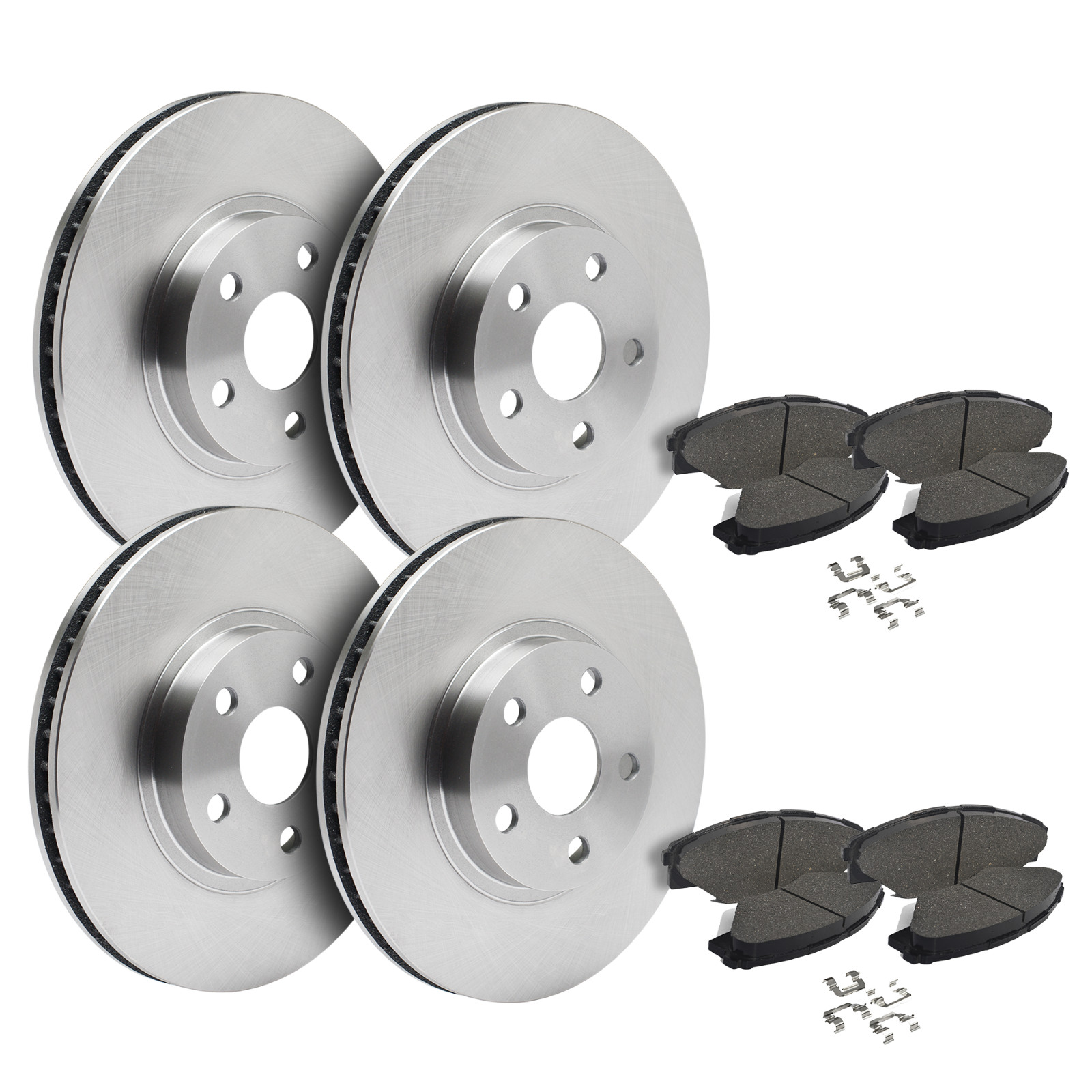 Front & Rear Brake Rotors + Ceramic Pads for 2002-2006 Toyota Camry