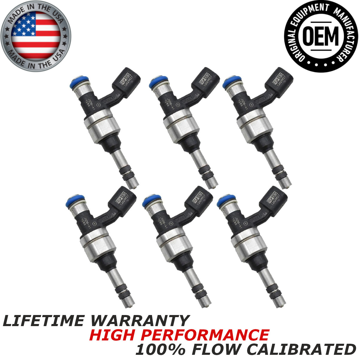 x6 OEM ACDelco Fuel Injectors for 2010 Buick Lacrosse 3.0L V6 #12629927