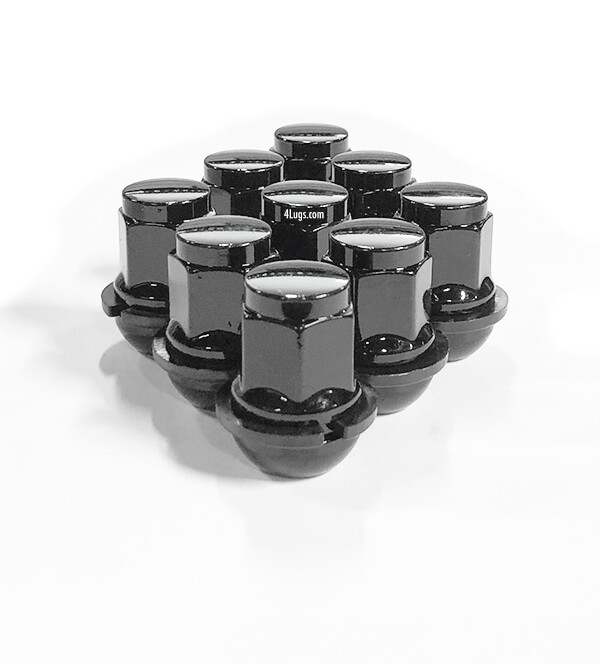 20x HONDA ACURA BALL RADIUS SEAT OEM WHEELS LUG NUTS 12X1.5 19MM BLACK CHROME OE
