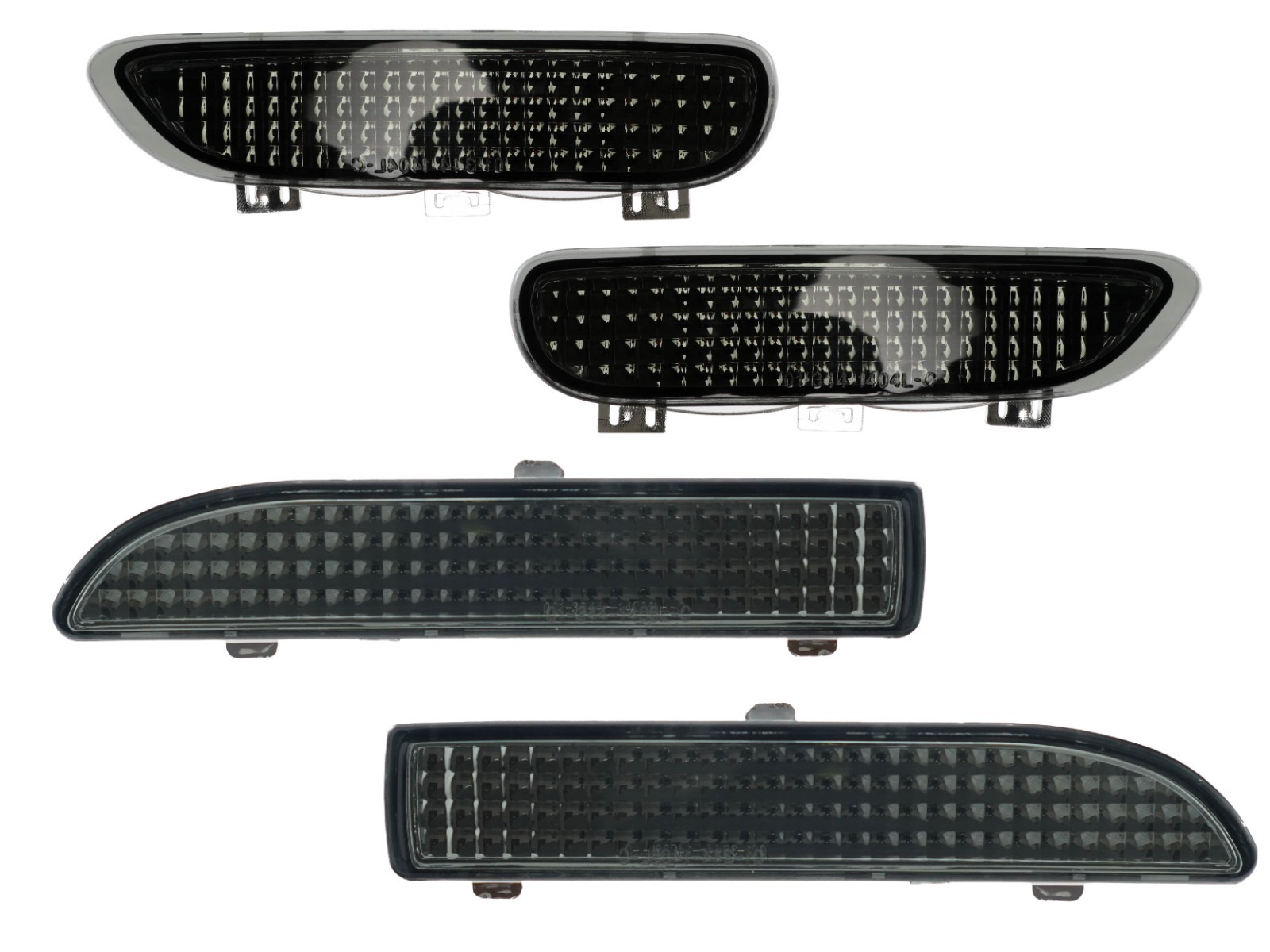 DEPO Smoke Front+Rear Bumper Reflector For 00-03 BMW E46 2D Coupe/01-06 E46 M3