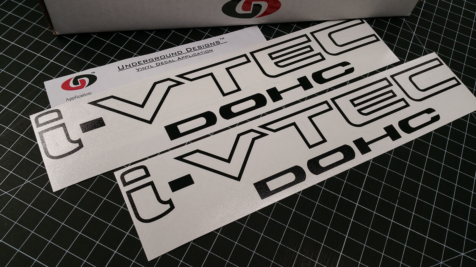 I-VTEC DOHC Decals (2) Vtec Engine Racing Stickers for Honda Civic Si Type R RSX