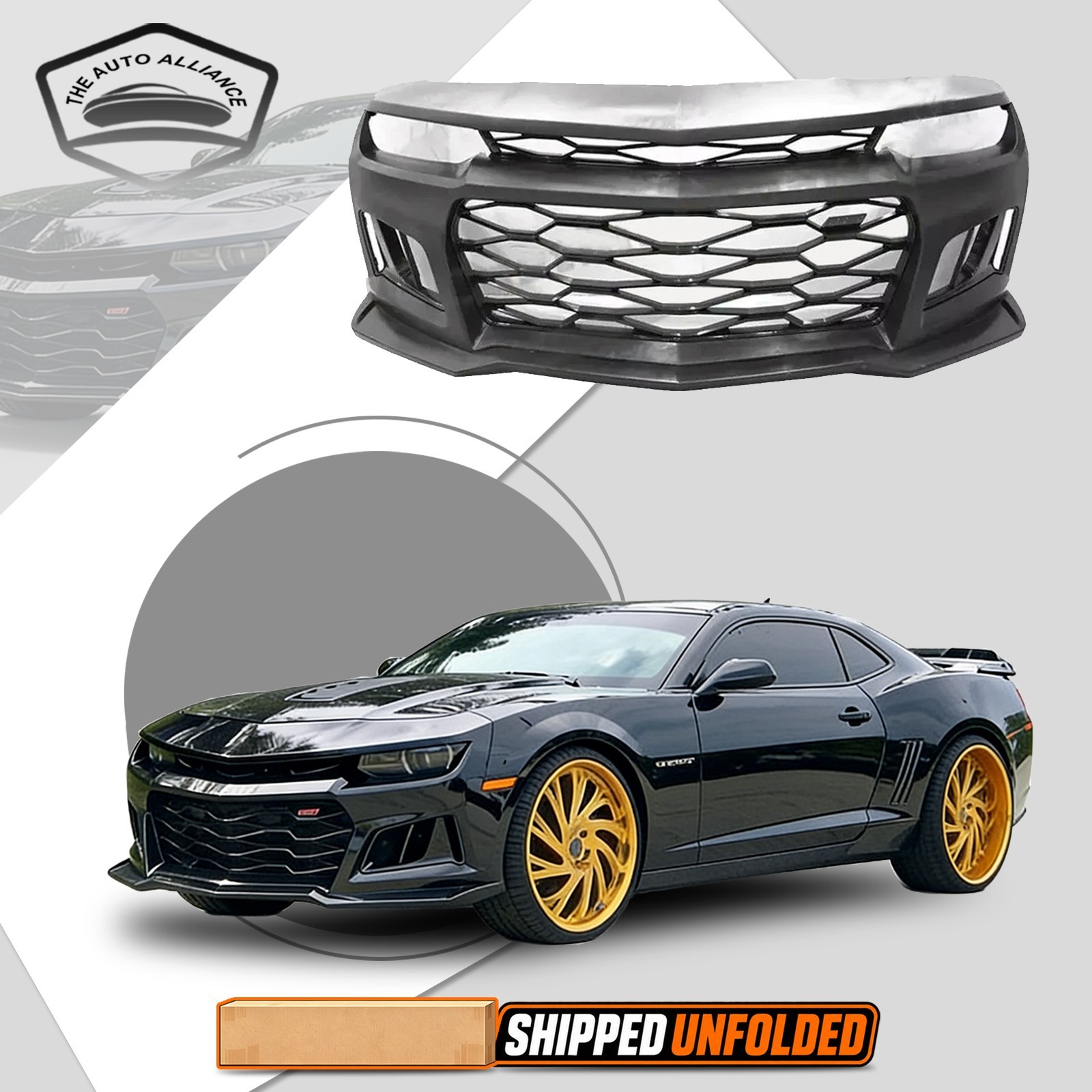 Fit 2010-2014 & 2015 Chevy Camaro 5TH to 6th Gen ZL1 Style Front Bumper Kit
