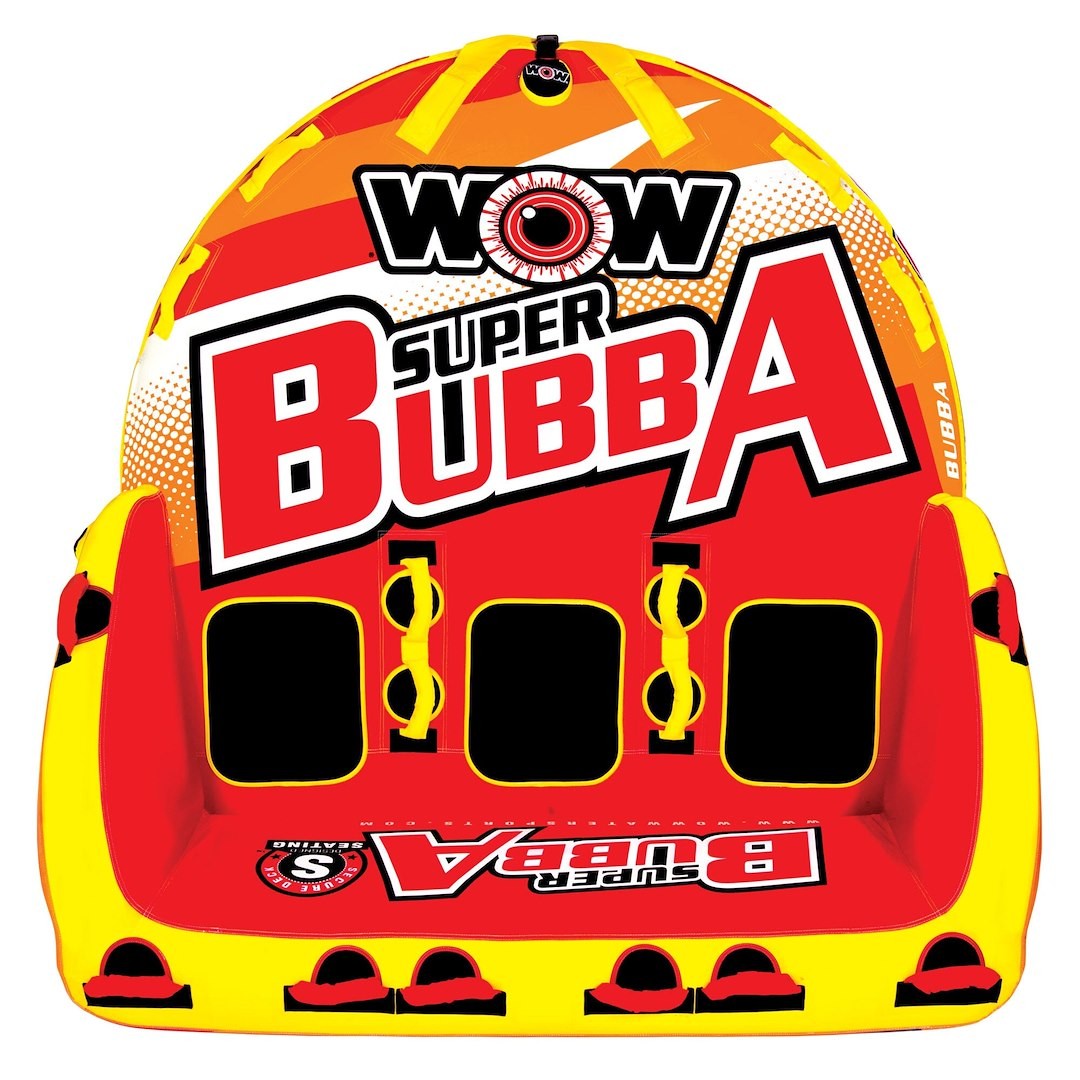 Wow Sports Towable Tube Super Bubba Multi-Color 17-1060 Wow Sports Towable Tube Super Bubba Multi-Color 17-1060