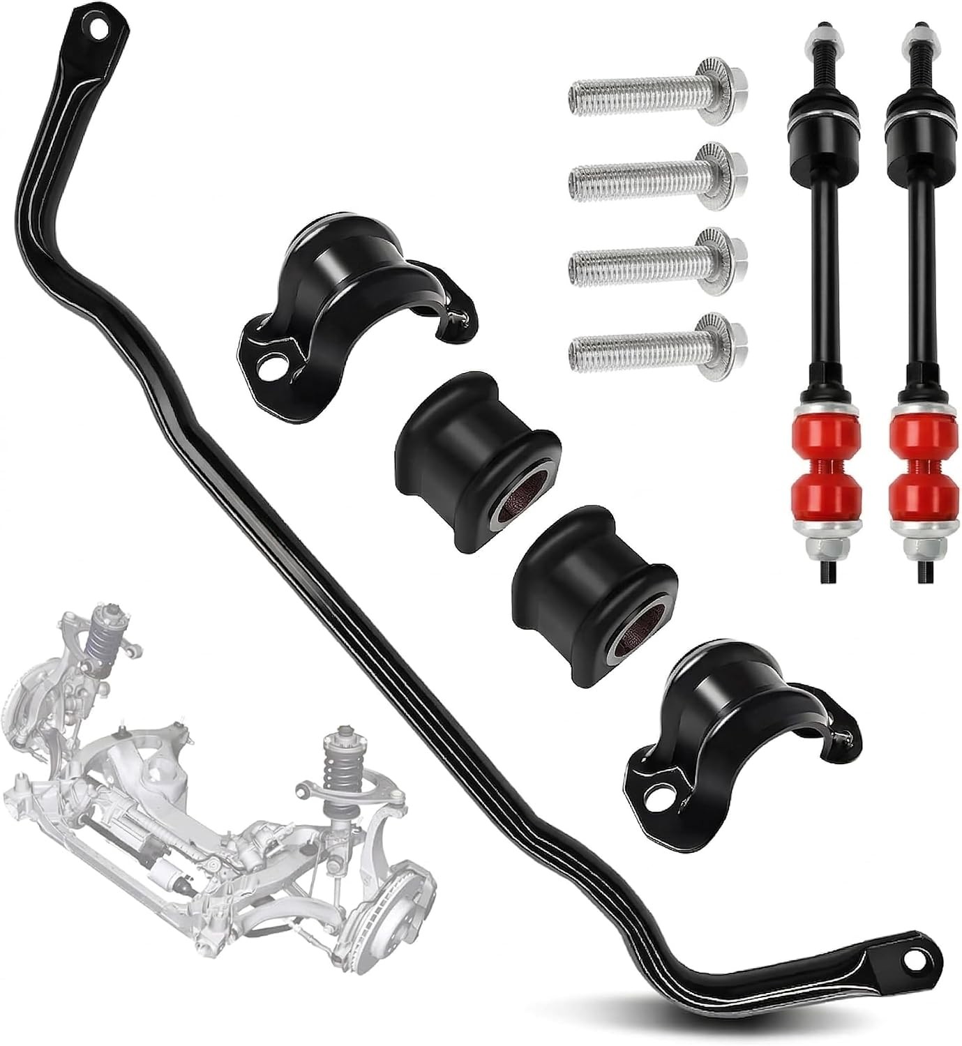 Front Fits 2011-2018 Ram 1500 4WD Stabilizer Sway Bar & Pair Stabilizer Bar Link