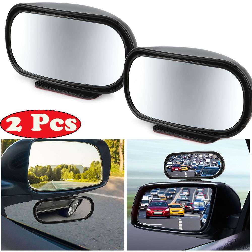 2PCS 360° Blind Spot Rear View Auxiliary Mirror Convex Wide Angle Car Truck SUV