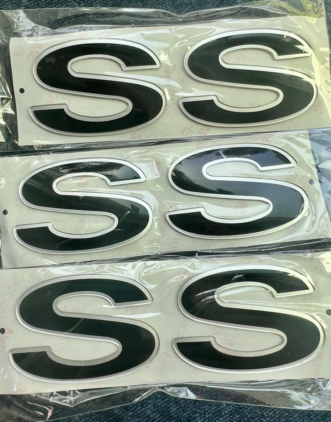 1996-2002 Camaro SS Fender/Grille Emblem, Black w/ Silver (set of 3) 1996-2002 Camaro SS Fender/Grille Emblem, Black w/ Silver (set of 3)