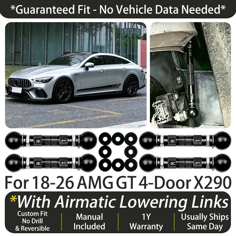 🔥For Mercedes Benz AMG GT 63 4 Door X290 Lowering Links Kit Rod Air Suspension 