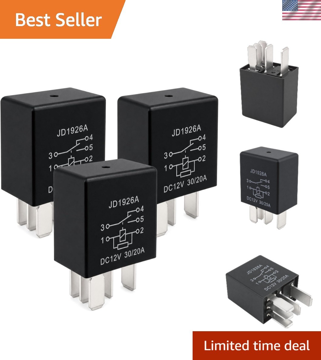 3 Pack Automotive Relay 12V 30A 5-Pin SPDT Compatible with ATV UTV