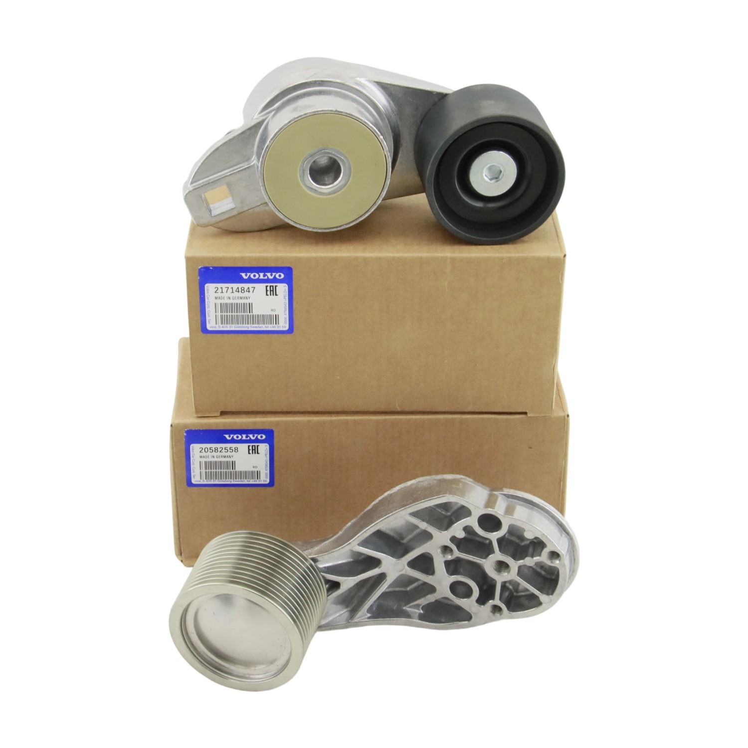 Belt Tensioner & Idler Pulley Set OEM for Volvo VNL D13 10.8L 11.9L 12.8L 14.9L
