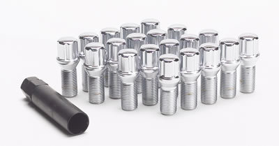 20 pcs 14x1.50 Lug Bolts Chrome Spline Acorn Drive 14mm Tuner Key Socket 14x1.5 