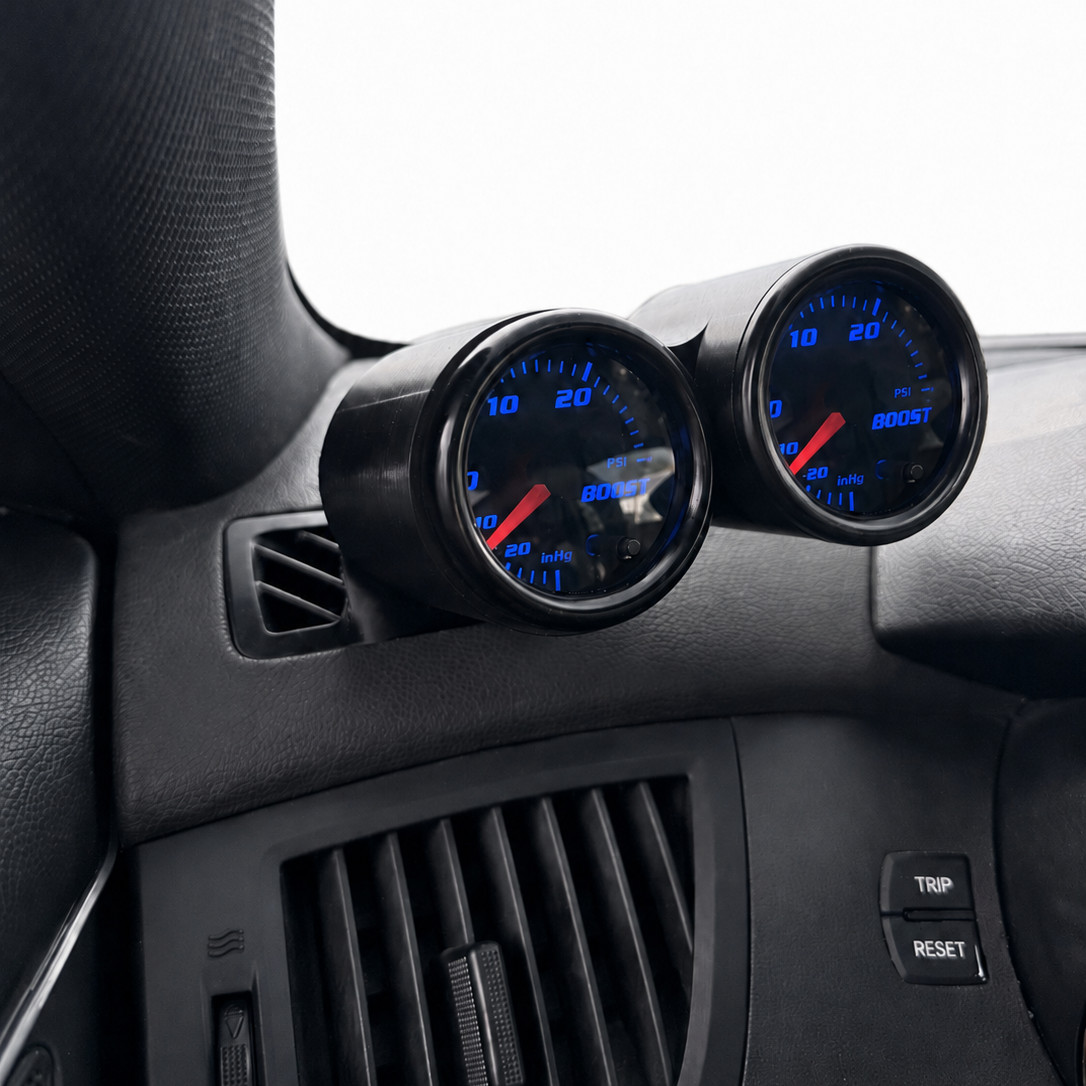 Dual gauge pod mount for 2010-2012 Hyundai Genesis Coupe Defrost vent Dual gauge pod mount for 2010-2012 Hyundai Genesis Coupe Defrost vent