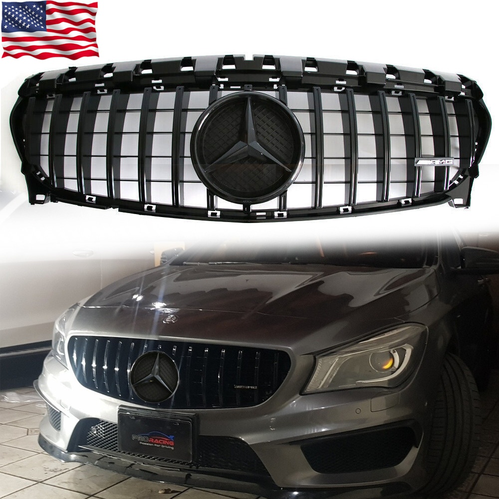 GTR Front Grille W/Star For 2013-2019 Mercedes Benz CLA Class W117 CLA200 CLA250