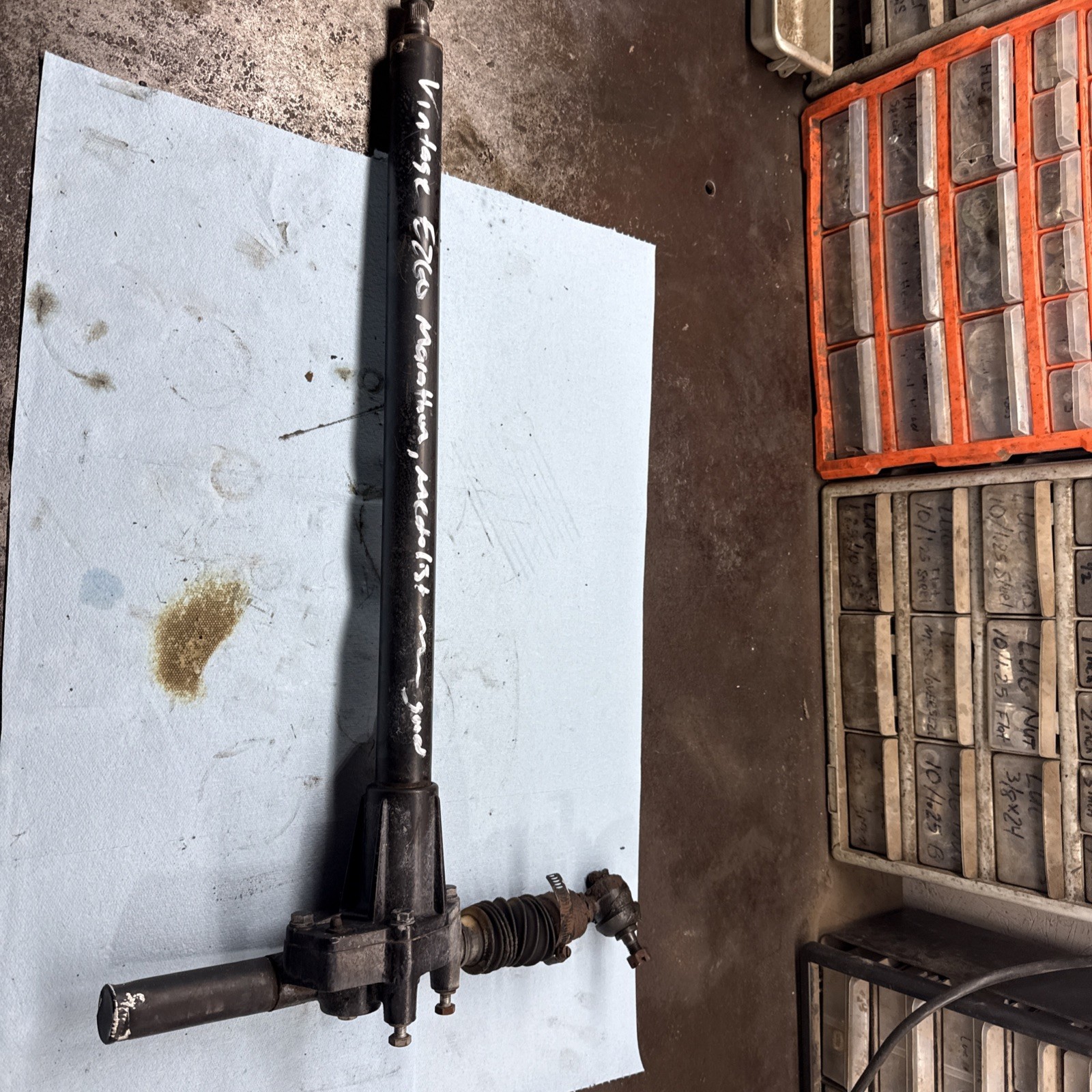 1980’s Vintage Ezgo Golf Marathon, Medalist Steering Column Steering Gearbox