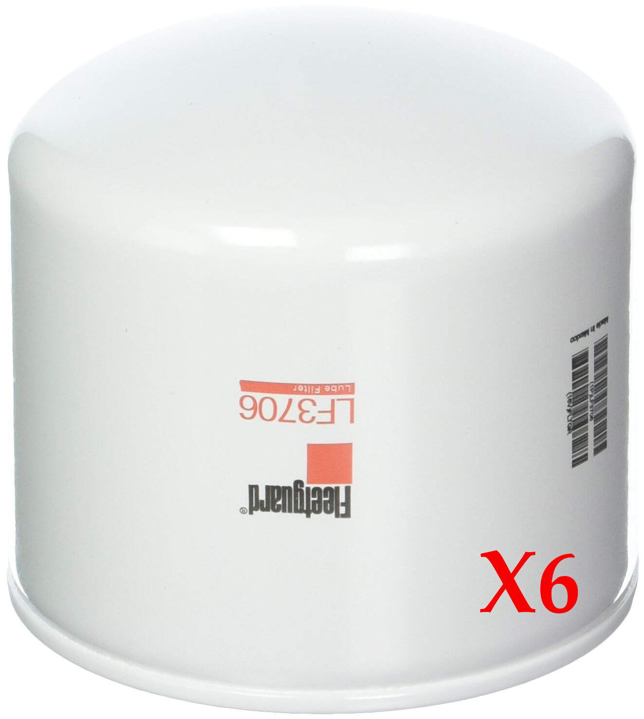 (6)  LF3706 Fleetguard Lube Filter, Spin-on Onan 122-0893