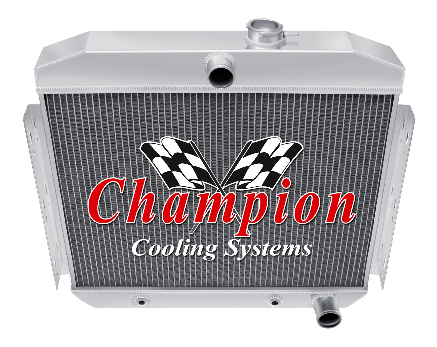 ER Champion 4 Row Radiator for 1955 1956 Chevrolet 210 Series 6 Cylinder Mount