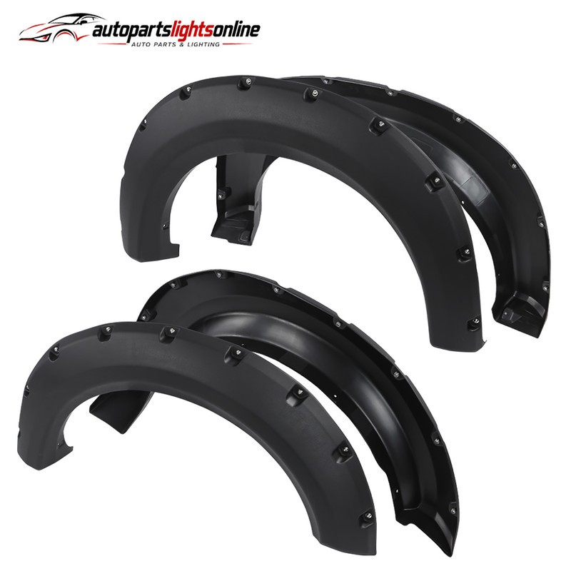[4PCS] FIT FOR 2009-2014 FORD F150 POCKET-RIVETED STYLE SIDE WHEEL FENDER FLARES