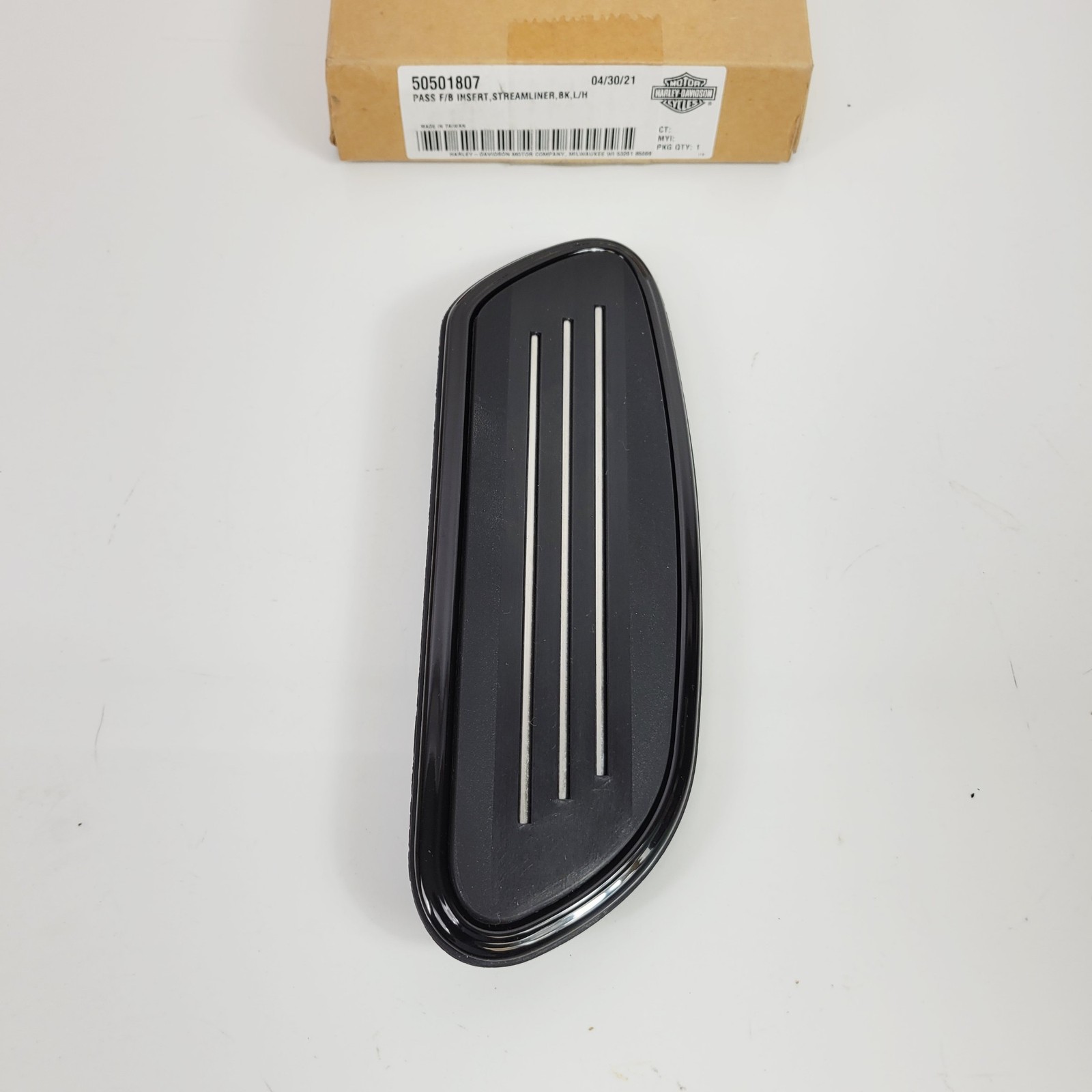 86-24 Harley Touring Softail Streamliner Passenger Footboard Insert LH 50501807