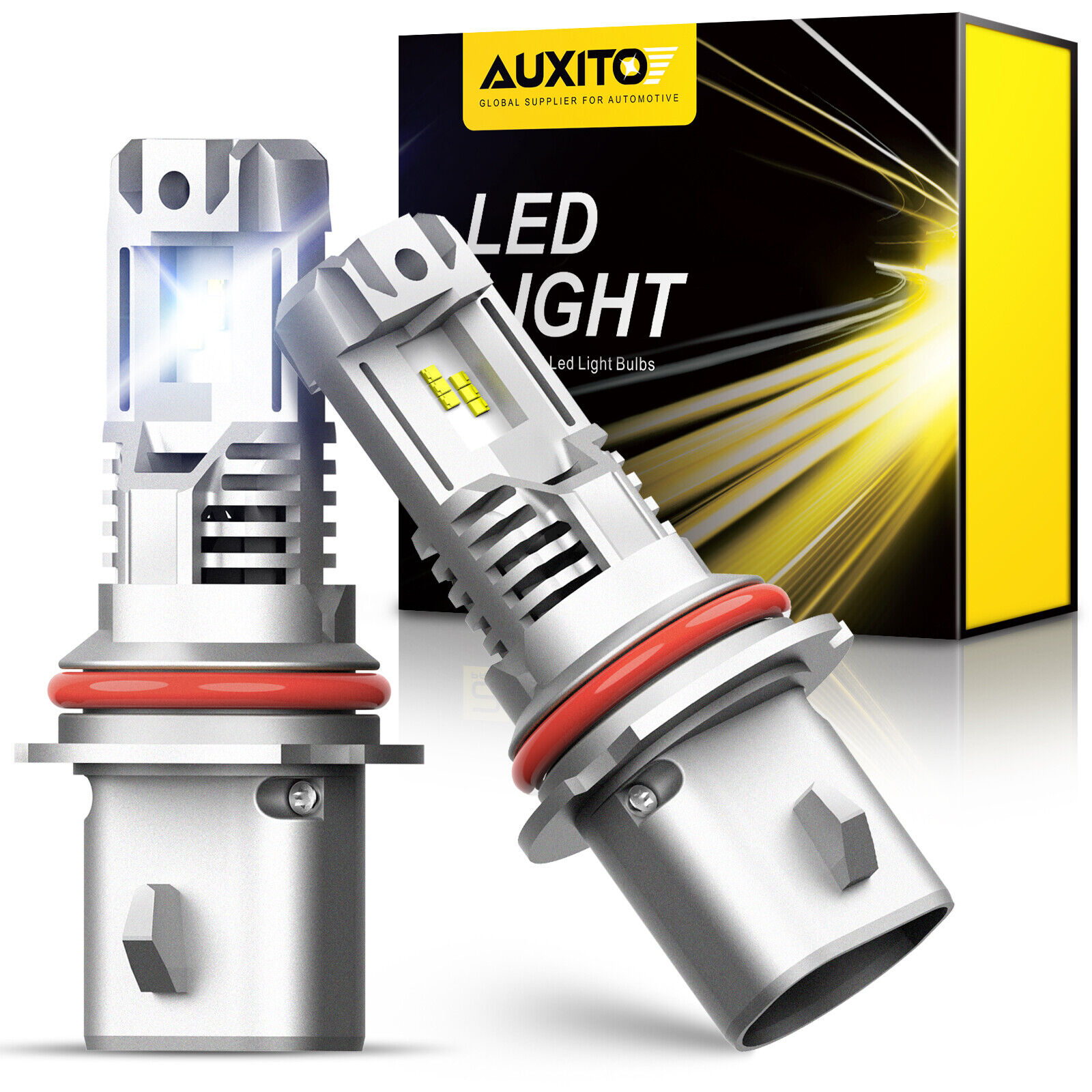 AUXITO 9004 HB1 LED Headlight Super Bright Bulbs Kit White 12000LM High/Low Beam