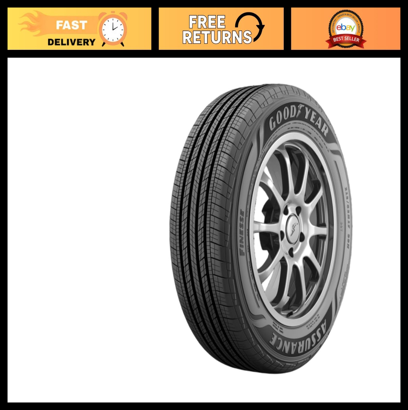 All-Season 225/65R17 Tire - Assurance Finesse, SL 102 H, High Performance, Durab