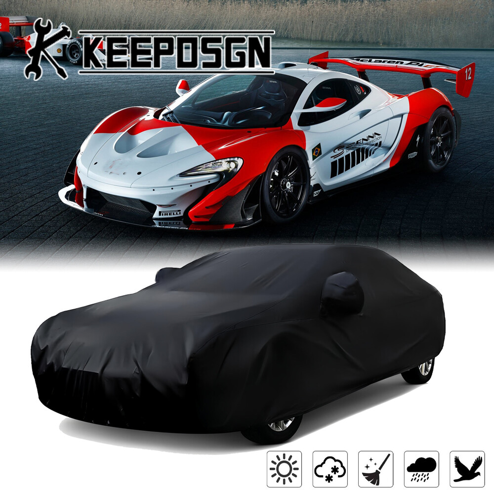 For McLaren P1 Satin Stretch Indoor Outdoor Full Car Cover Anti-UV Waterproof BK