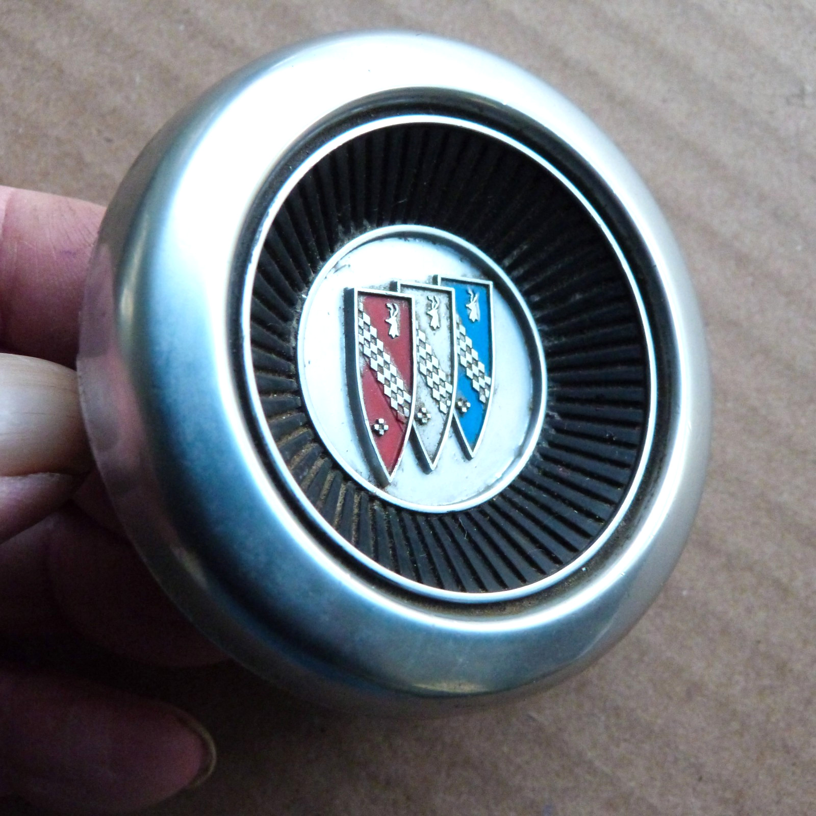 RARE 1950\'s  1960\'s Buick Tri Shield - Push on - Oil Filler Cap Emblem Accessory