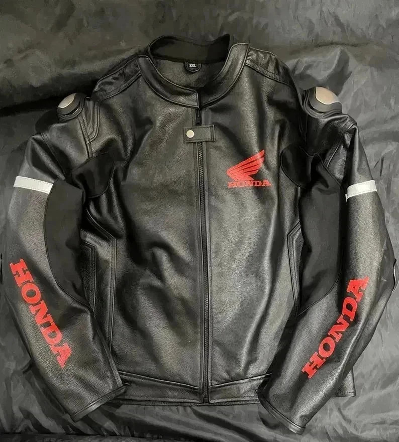Honda Motorbike Leather Jacket Honda Motorcycle Biker Jacket Customizable Honda Motorbike Leather Jacket Honda Motorcycle Biker Jacket Customizable