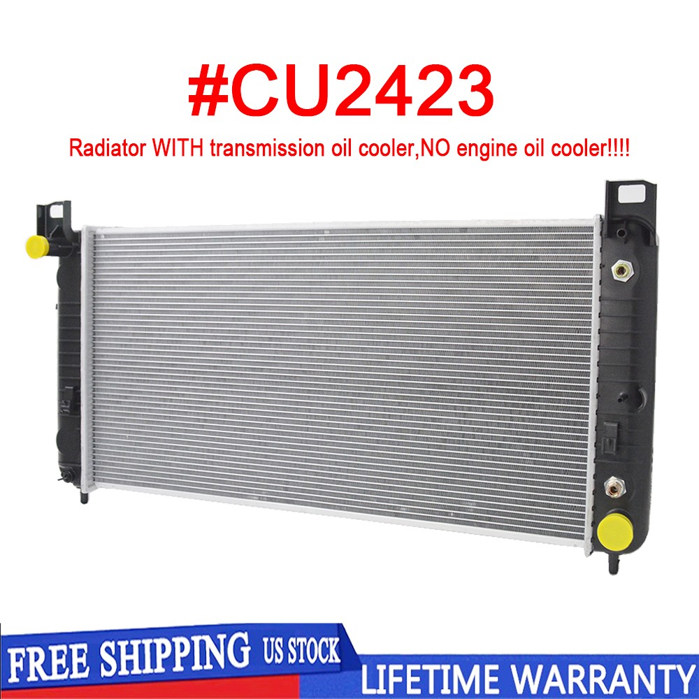 34'' 2423 Radiator For Chevy Silverado GMC Sierra 1500 2500 Tahoe 4.8L 5.3L 6.0