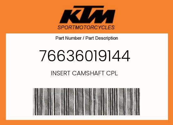 KTM Genuine Insert Camshaft Cpl. - 76636019144